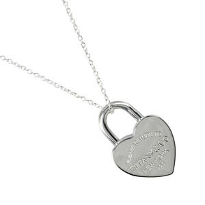 Tiffany Co to Heart Lock Necklace Sterling Silver